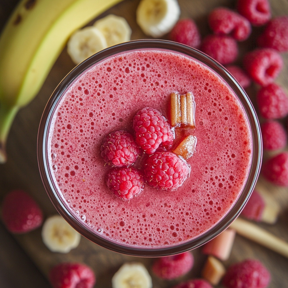 Rhubarb Raspberry Smoothie