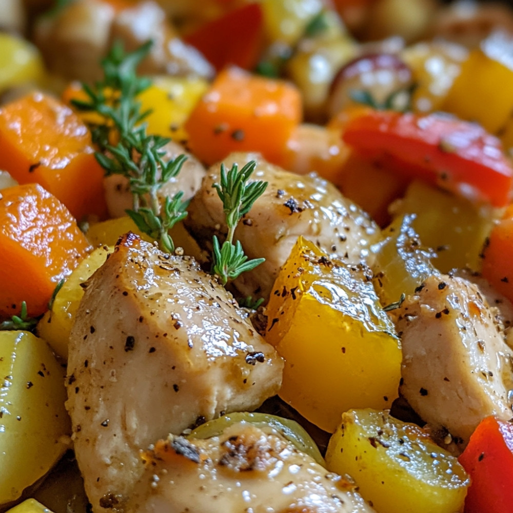 Chicken and Vegetables in a Honey Garlic Sauce in the Slow Cooker