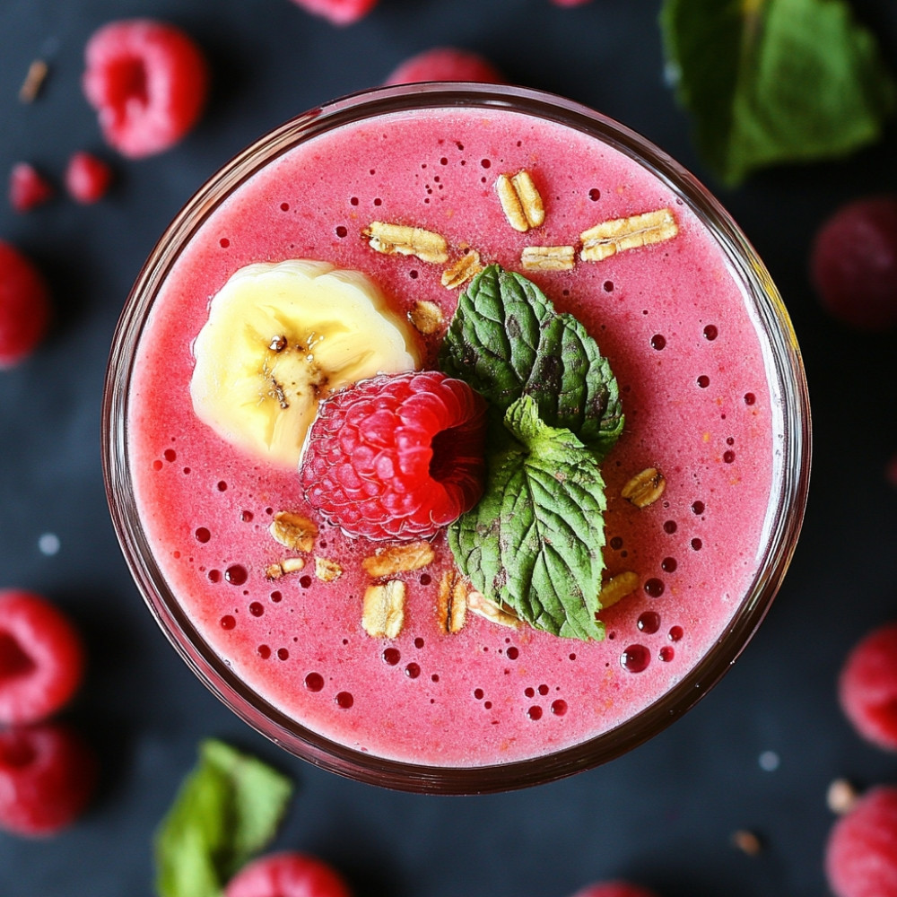 Rhubarb Raspberry Smoothie