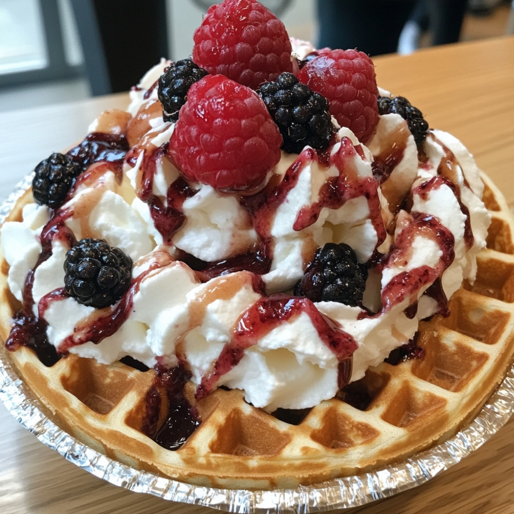 Stuffed Waffles with Berries