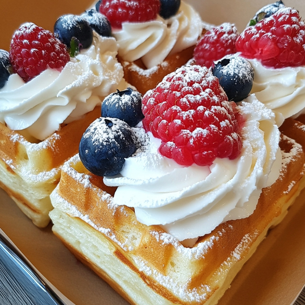 Stuffed Waffles with Berries