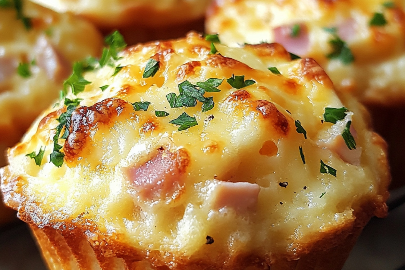 Breakfast Muffins with Ham and Cheese