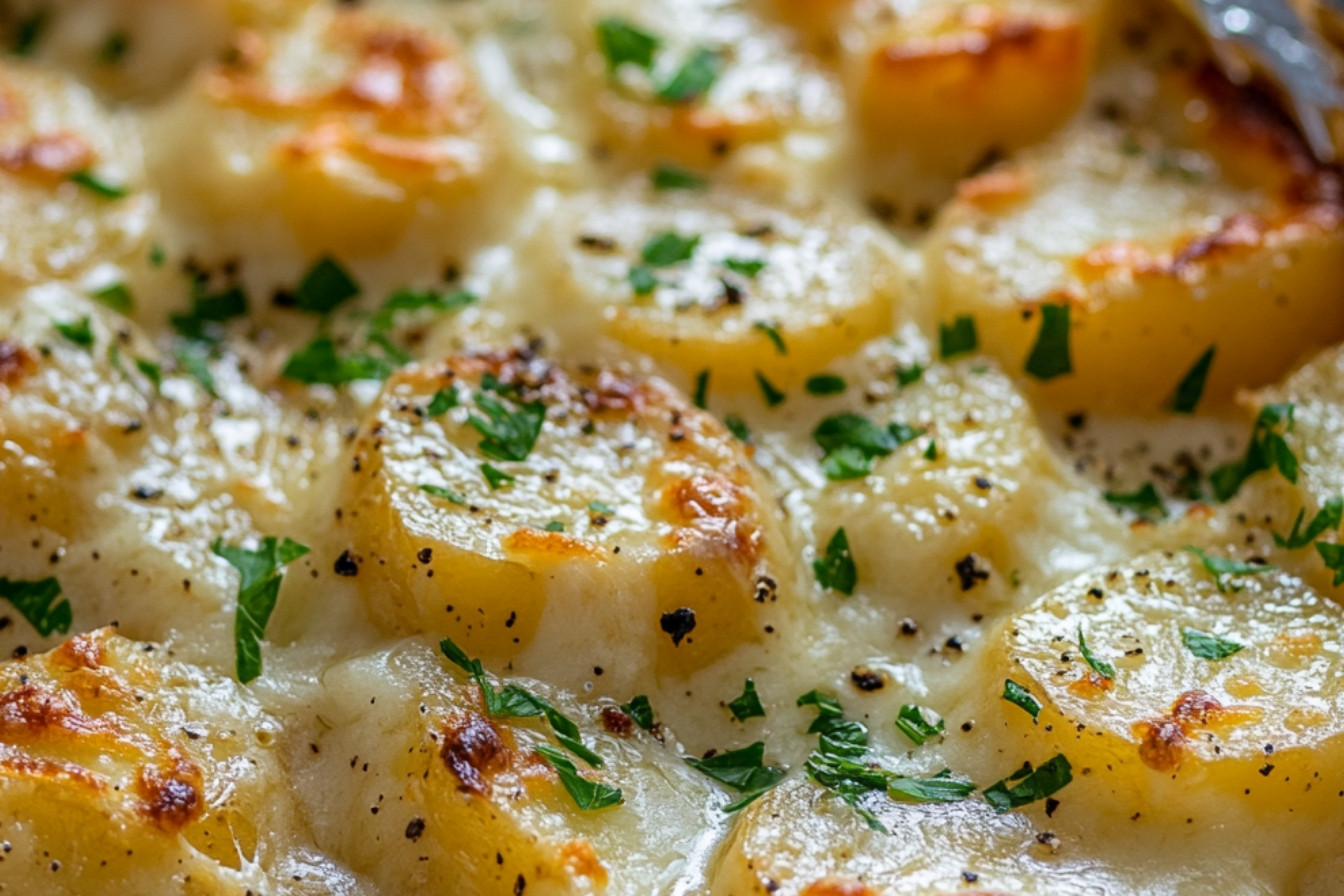 Garlic Gratin Potatoes on the BBQ