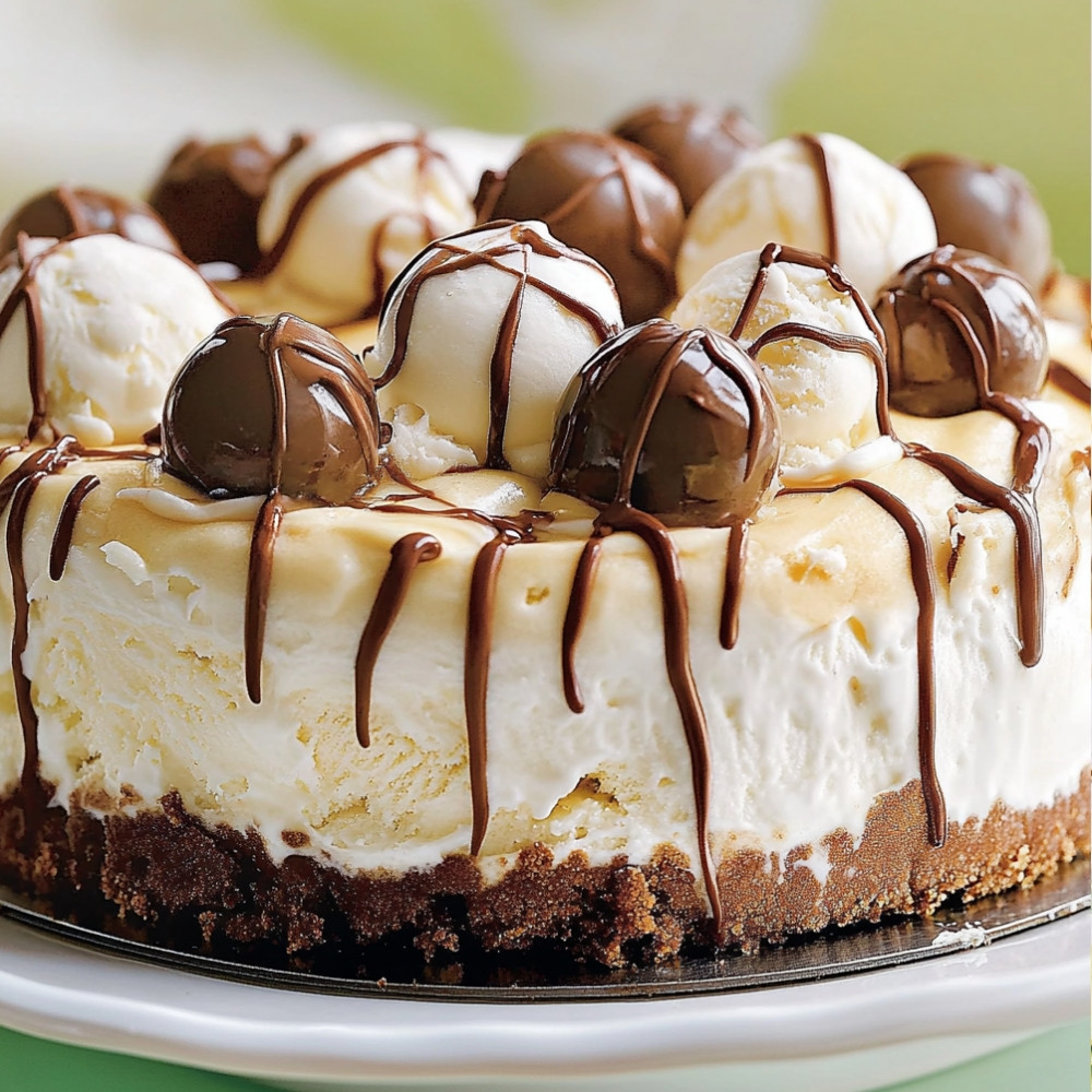 Ice Cream Pie with Chocolate Balls