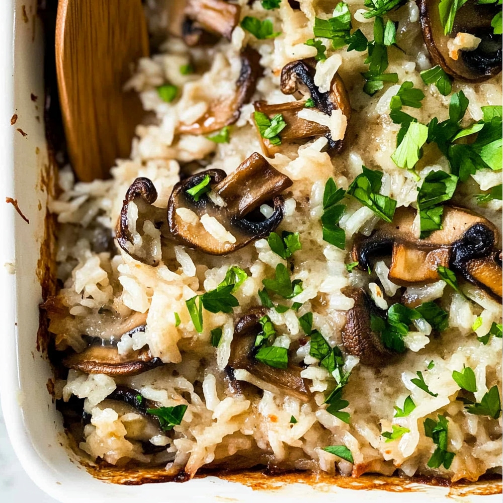 Baked Mushroom Rice