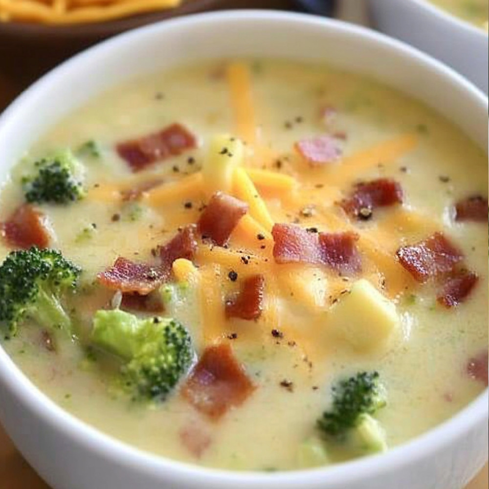 Broccoli Cheese Bacon Soup