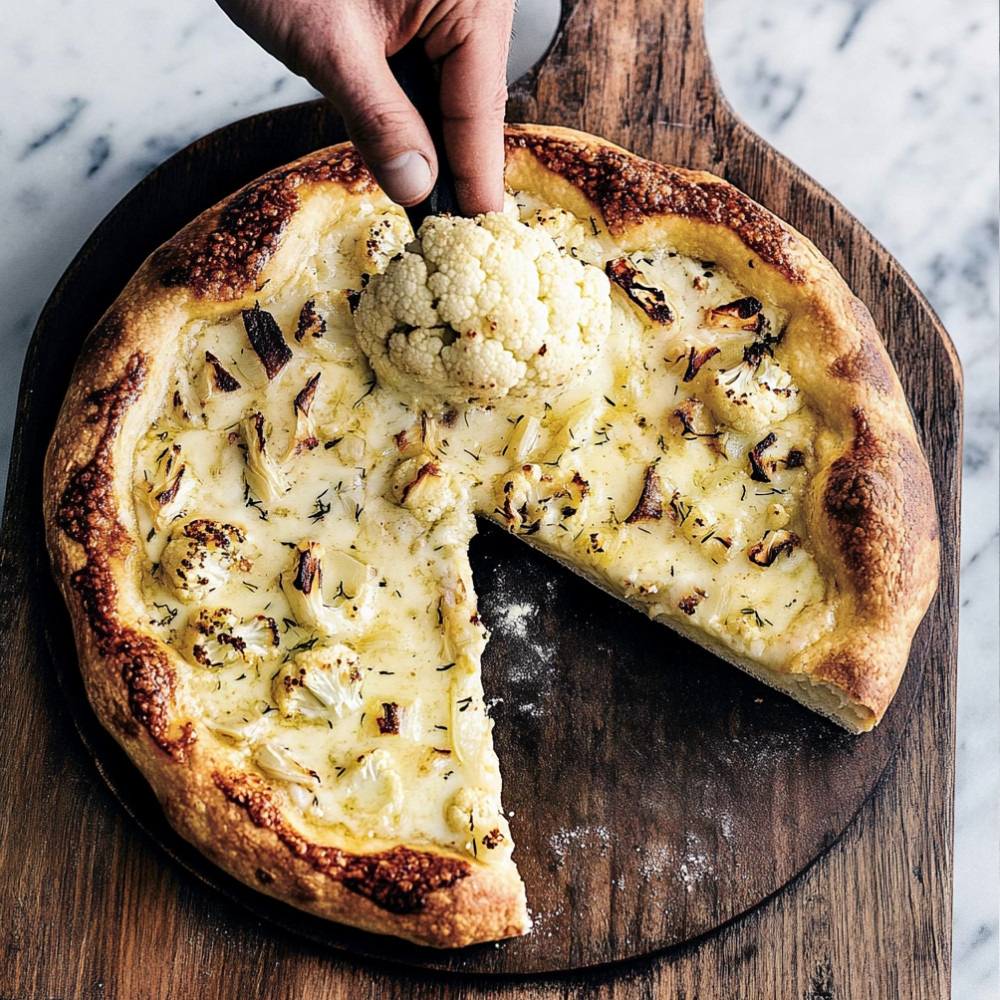 Cauliflower Cheese Pizza Pie
