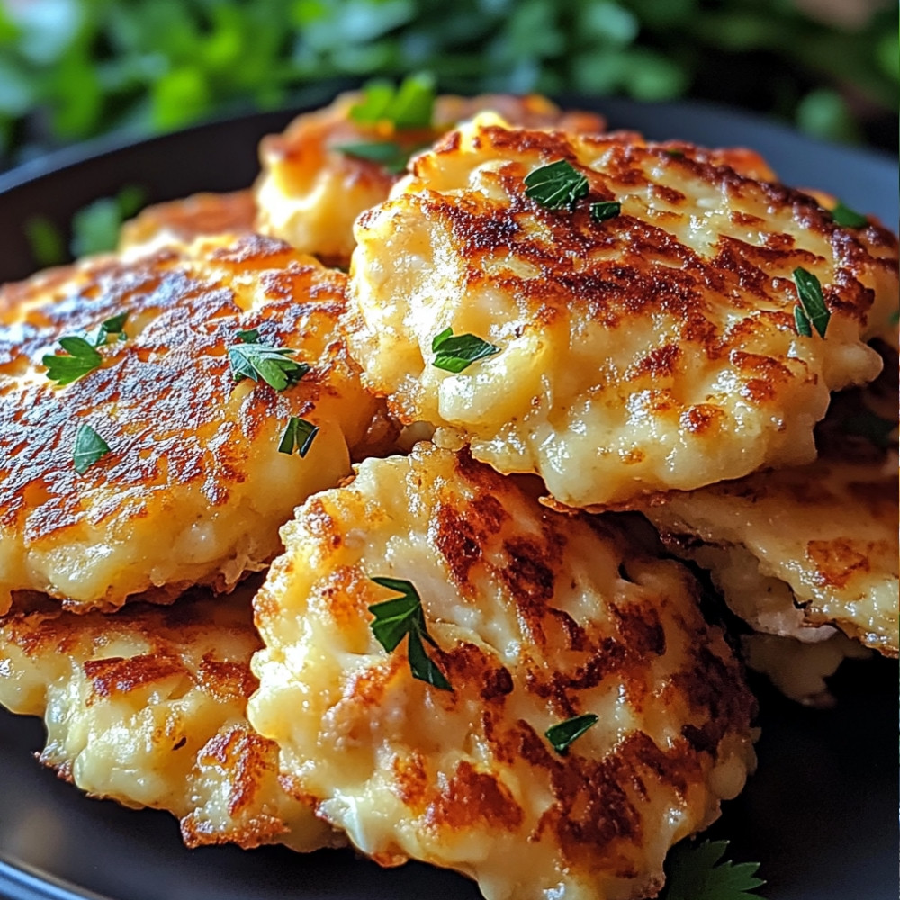 Cheesy Chicken Fritters