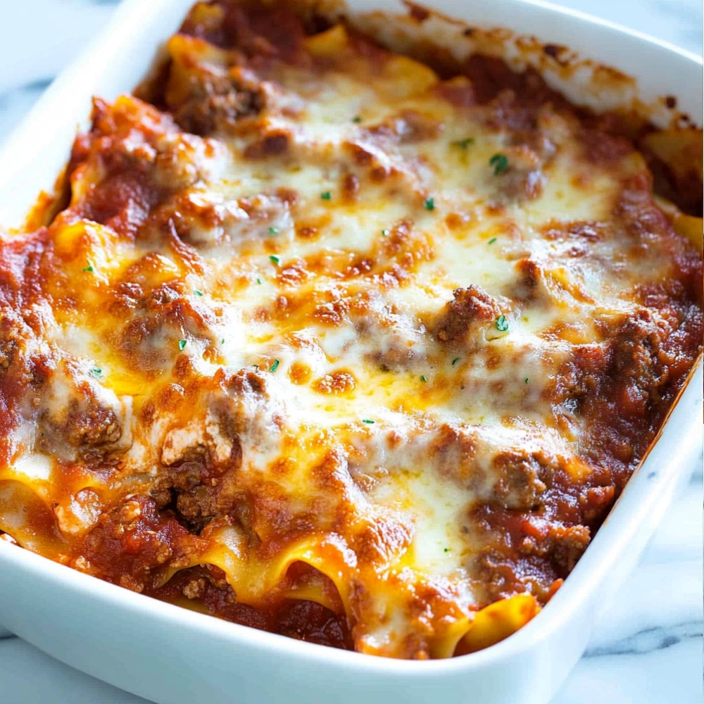 Cheesy Sausage and Beef Lasagna