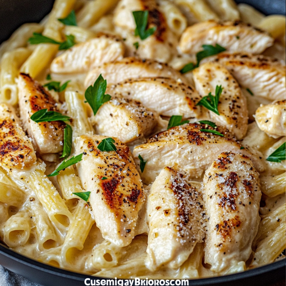 Creamy Garlic Parmesan Chicken Pasta