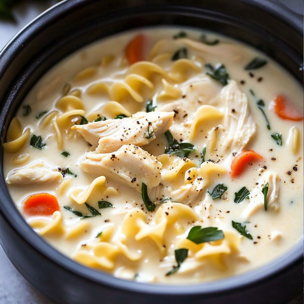 Creamy Italian Chicken Noodle Soup