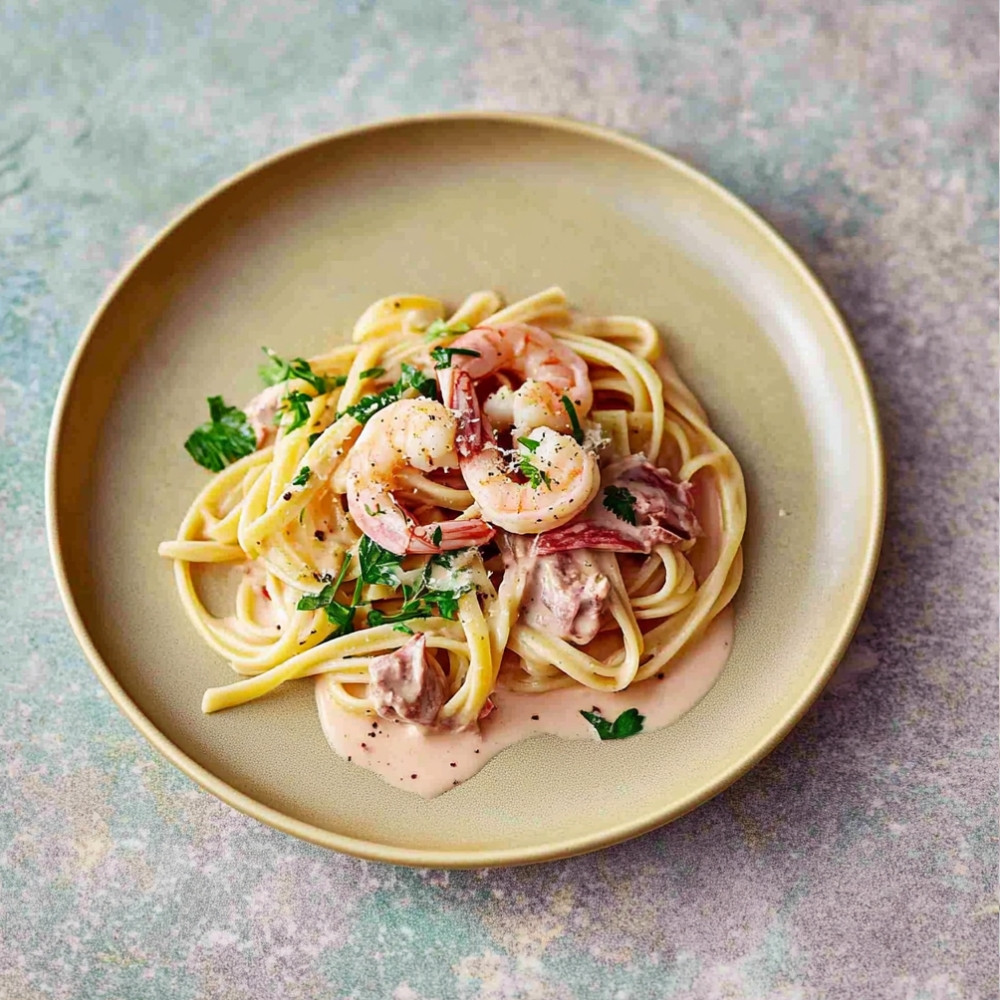 Creamy Prawn Linguine