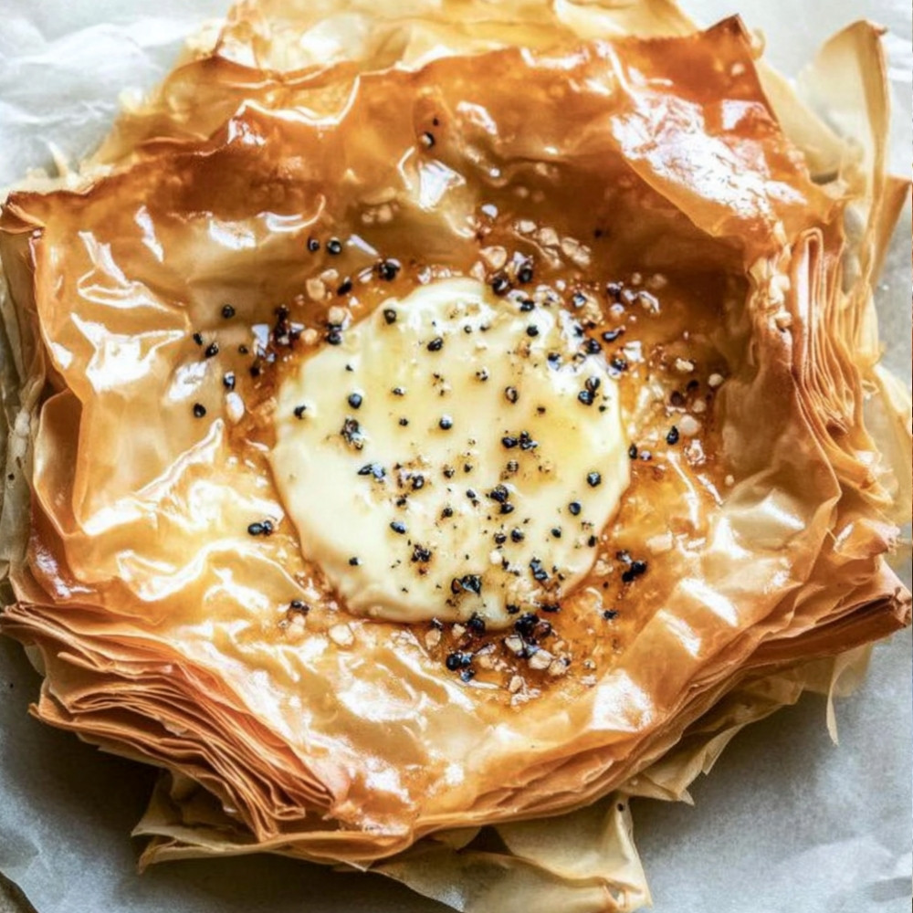 Crispy Filo Pastry with Emmental