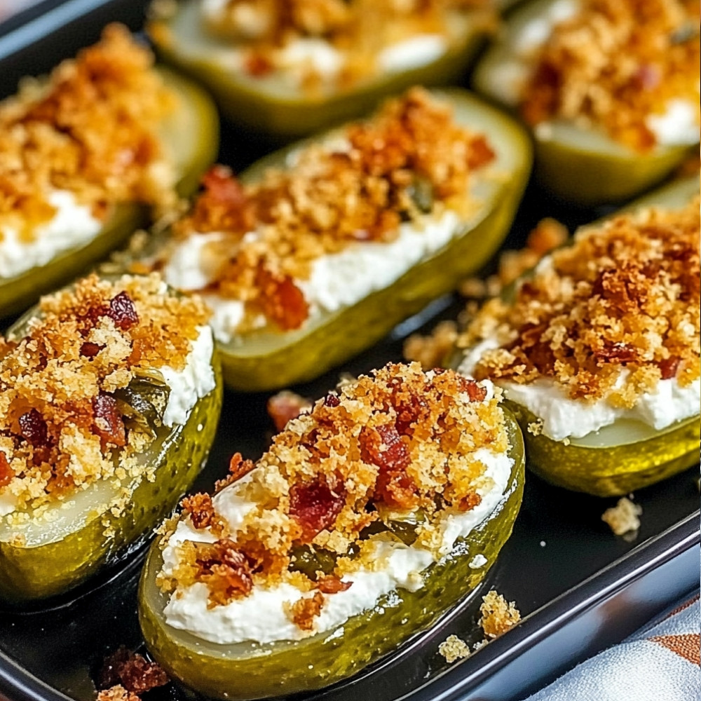 Crunchy Air Fryer Stuffed Pickles