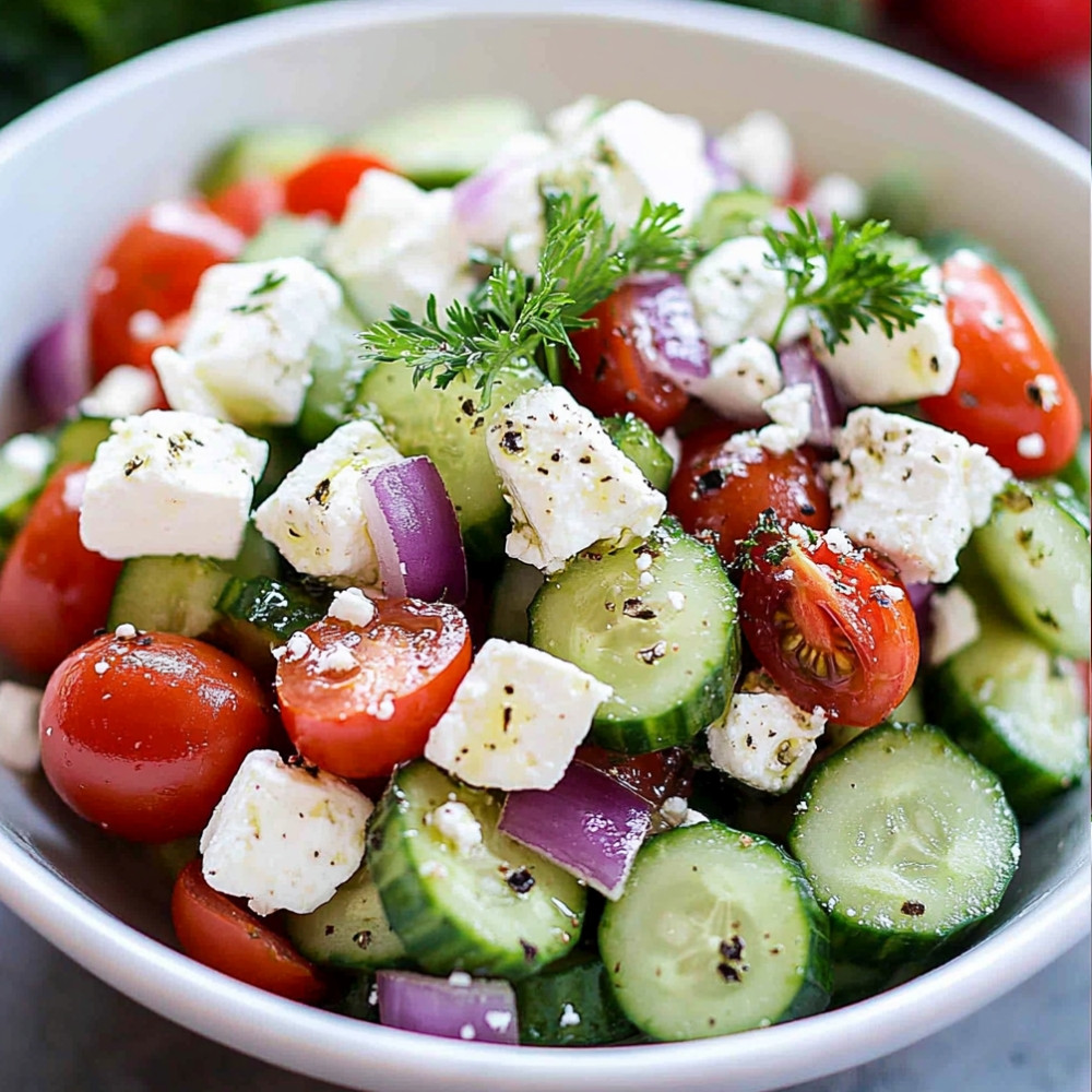 Cucumber Tomato Feta Salad