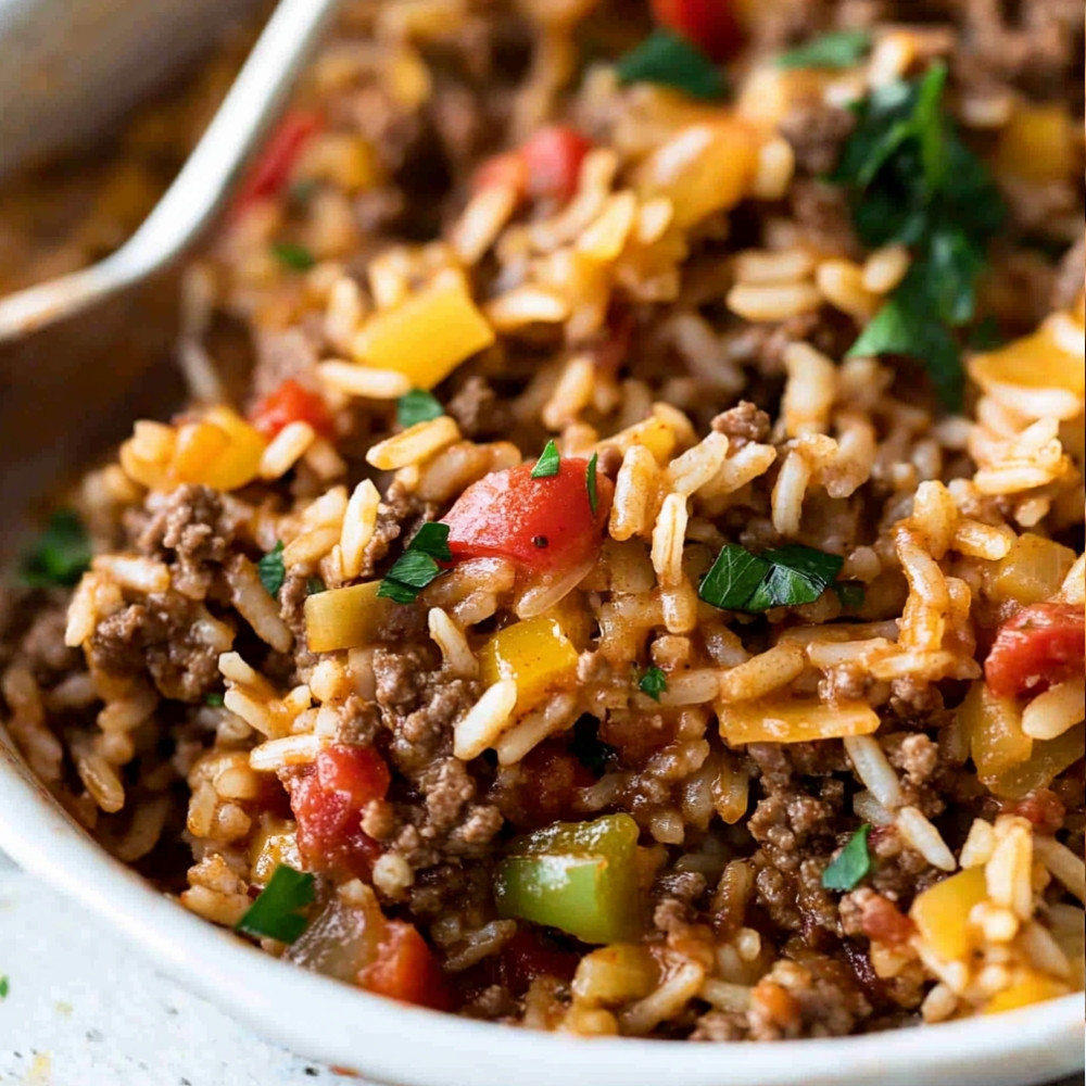 Ground Beef and Rice Casserole