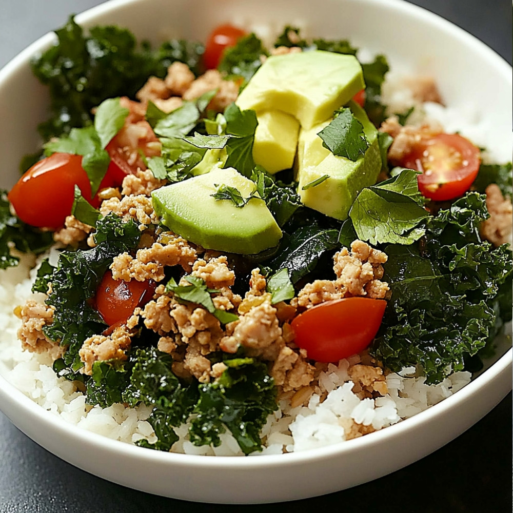 Kale Turkey Rice Bowl