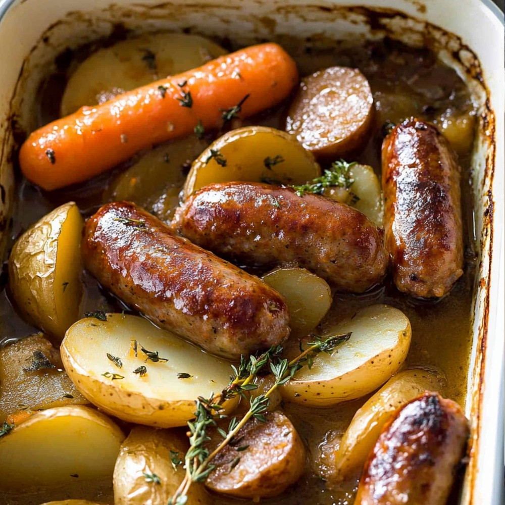 One-Pan Sausage and Vegetable Bake