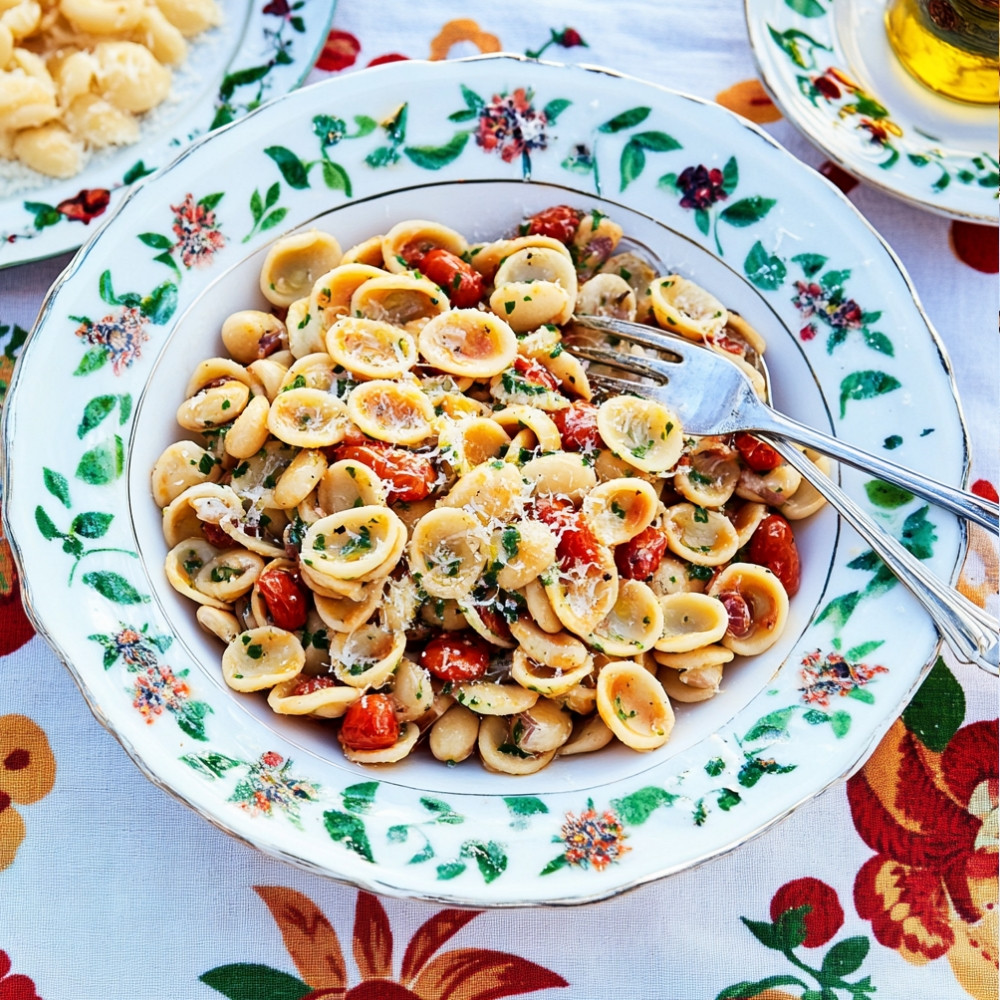 Tomato and Broad Bean Orecchiette