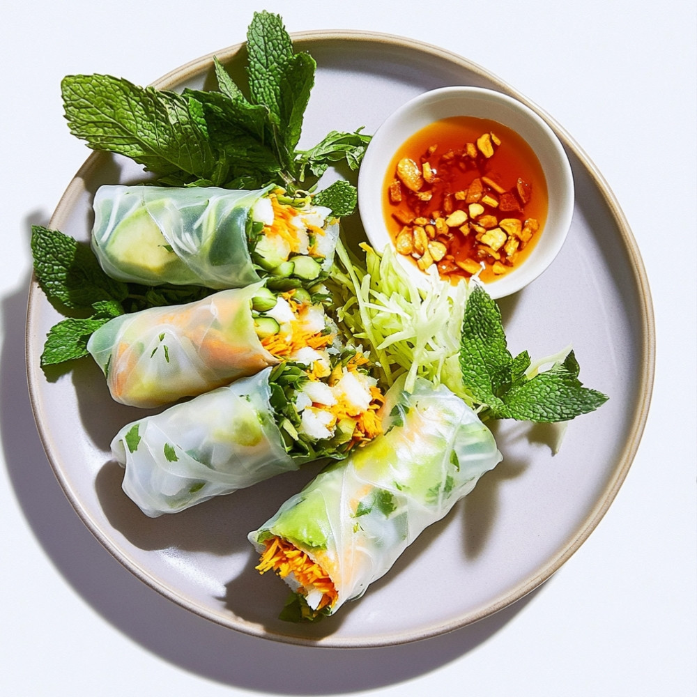 Vietnamese Herby Turmeric Fish Rolls