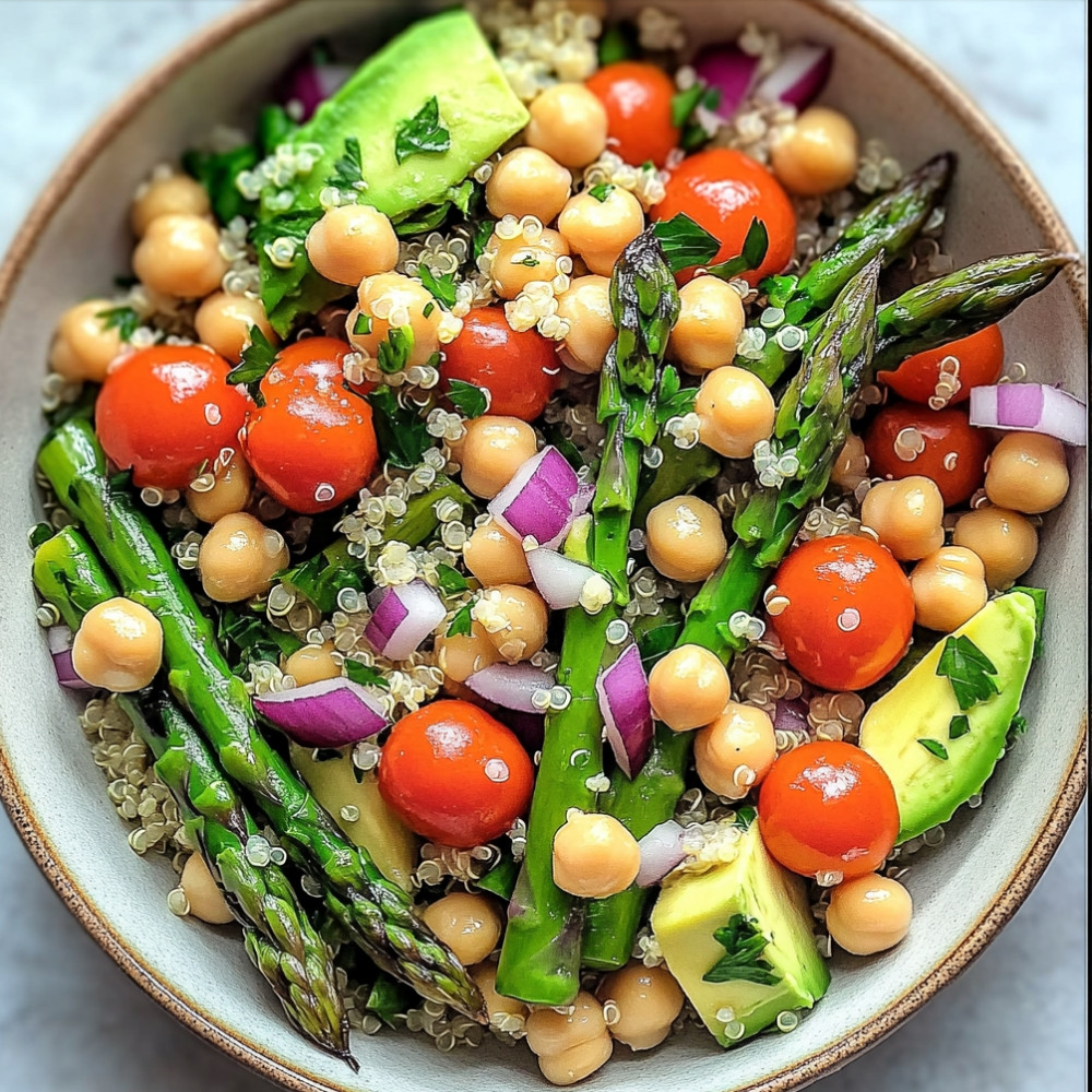 Asparagus Chickpea Quinoa Salad