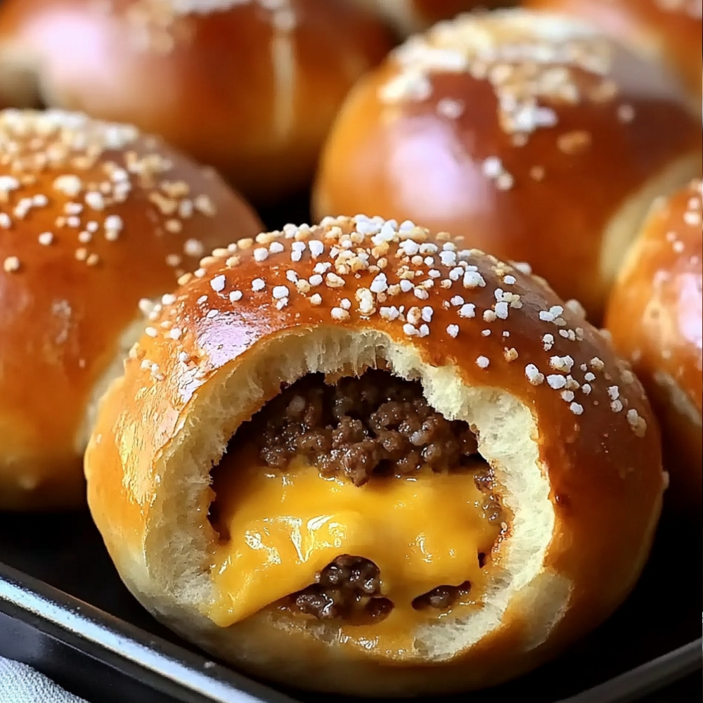 Cheeseburger Pretzel Bombs