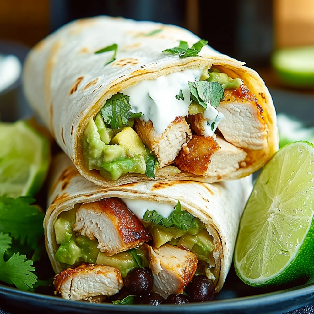 Chicken Avocado Burritos