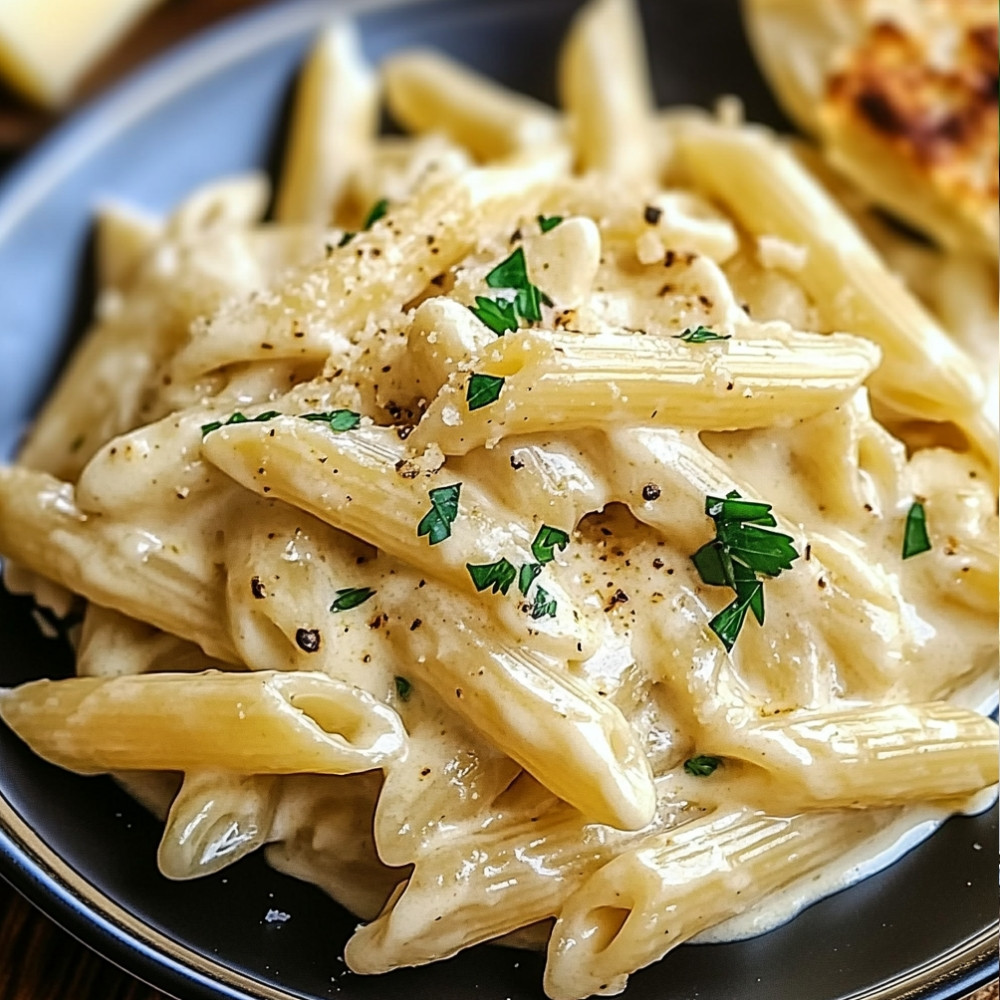 Creamy Garlic Penne Pasta
