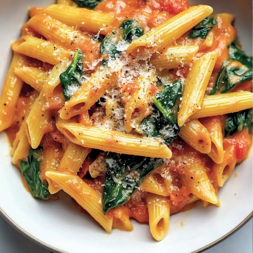 Creamy Tomato Spinach Pasta