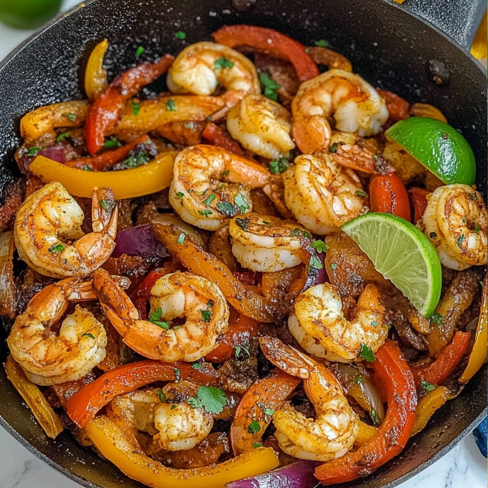 Shrimp Fajitas Skillet