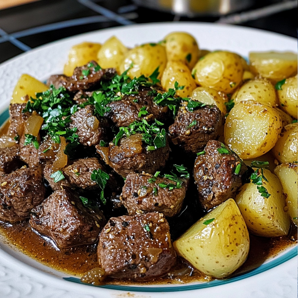 Slow Cooker Garlic Butter Steak Bites