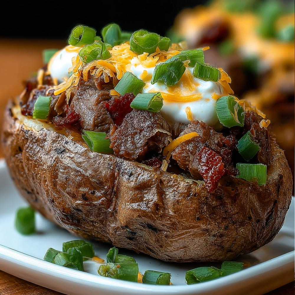 Baked Potato Steak Bites