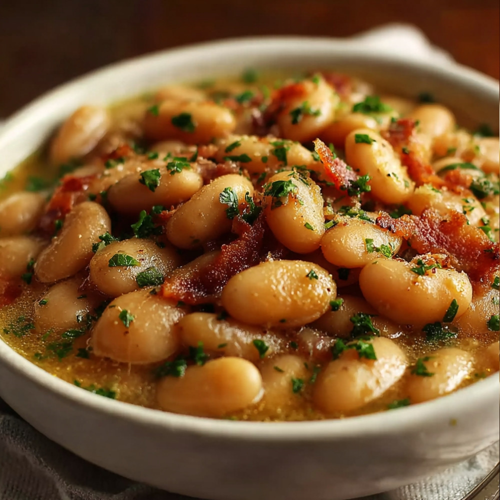 Butter Beans in Garlic Sauce