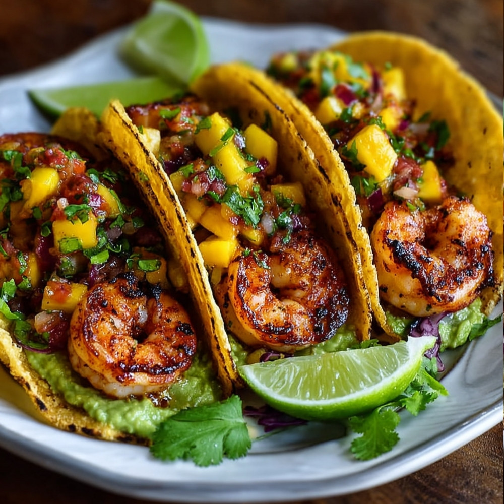 Shrimp Tacos with Mango Salsa