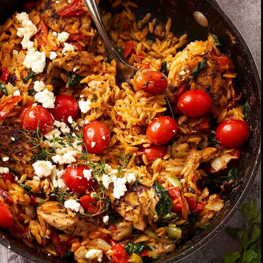 One-Pot Greek Chicken Orzo