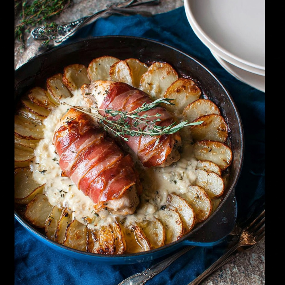 Prosciutto Wrapped Ricotta Chicken